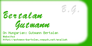 bertalan gutmann business card